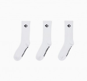 Converse 3-Pack Embroidered Crew Socks Wit | 369158LQU