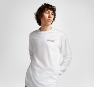 Converse All Star Winter Chill Long-Sleeve T-Shirt Wit | 290381FQT