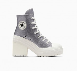 Converse Chuck 70 De Luxe Heel Glitter Zwart | 392615ABE