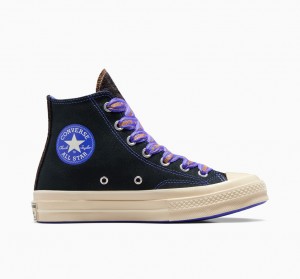 Converse Chuck 70 Ribbon Laces Zwart Blauw | 083654KHR