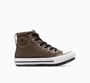 Converse Chuck Taylor All Star Berkshire Boot Leren Zwart Wit | 850319JTQ