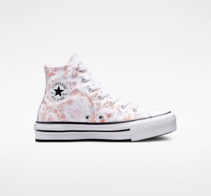 Converse Chuck Taylor All Star EVA Lift Platform Butterfly Shine Wit Roze Zwart | 687541CWU