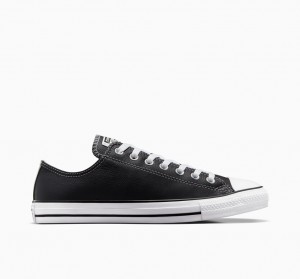 Converse Chuck Taylor All Star Leren Zwart | 620849JYN