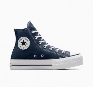 Converse Chuck Taylor All Star Lift Platform Donkerblauw Wit Zwart | 351980YVD