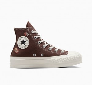 Converse Chuck Taylor All Star Lift Platform Crafted Evolution Bruin Roze | 820659ZIY