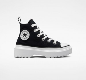 Converse Chuck Taylor All Star Lugged Lift Platform Canvas Zwart Zwart Wit | 652371MBZ