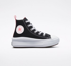 Converse Chuck Taylor All Star Move Platform Zwart Roze Wit | 826375FED