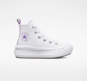 Converse Chuck Taylor All Star Move Platform Wit Paars Wit | 860273FPY