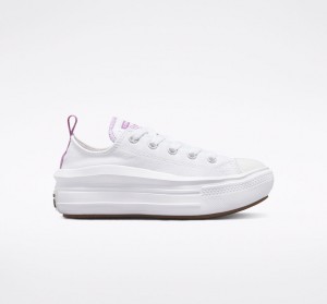 Converse Chuck Taylor All Star Move Platform Wit Paars Wit | 340568RDS