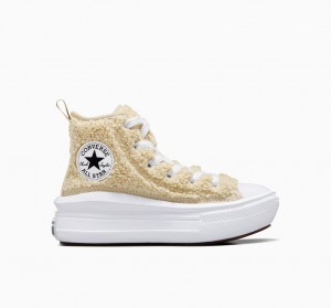 Converse Chuck Taylor All Star Move Platform Sherpa Wit Zwart | 856049HJP