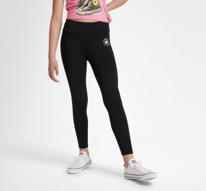 Converse Chuck Taylor Patch High Rise Leggings Zwart | 312598TLQ