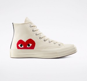 Converse Converse x Comme des Garçons PLAY Chuck 70 Wit Rood | 409875JGB