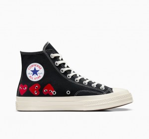 Converse Converse x Comme des Garçons PLAY Chuck 70 Multi Heart Zwart Rood | 140537EKF