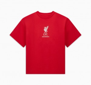 Converse Converse x LFC Loose-Fit T-Shirt Tomato | 530724QJV