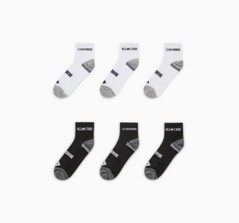 Converse All Star 6-Pack Ankle Socks Wit Zwart | 614250YBU