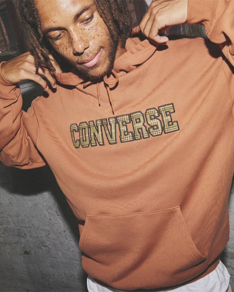 Converse All Star Logo Namesake Hoodie Tawny Owl | 782651FVK