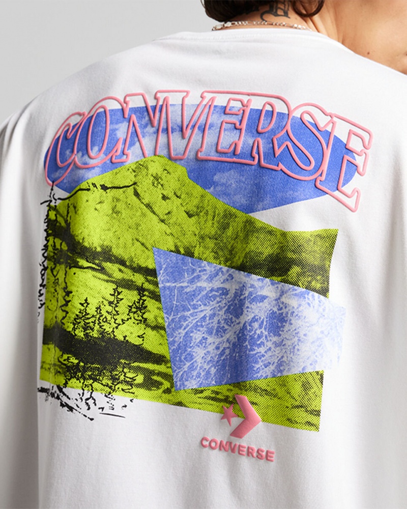 Converse All Star Mountain Remix T-Shirt Wit | 043976ZPH