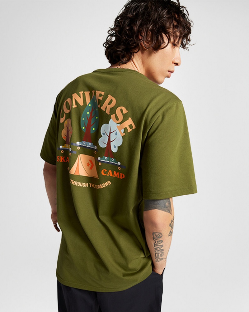 Converse All Star Tree T-shirt Groen | 095436JGR