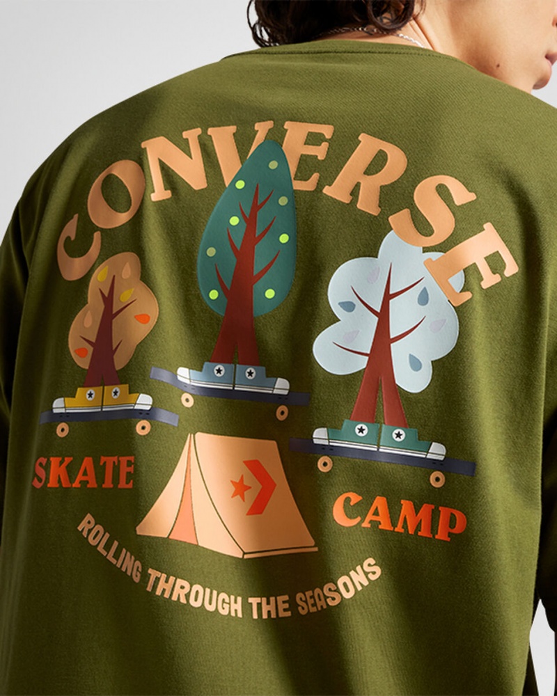 Converse All Star Tree T-shirt Groen | 095436JGR