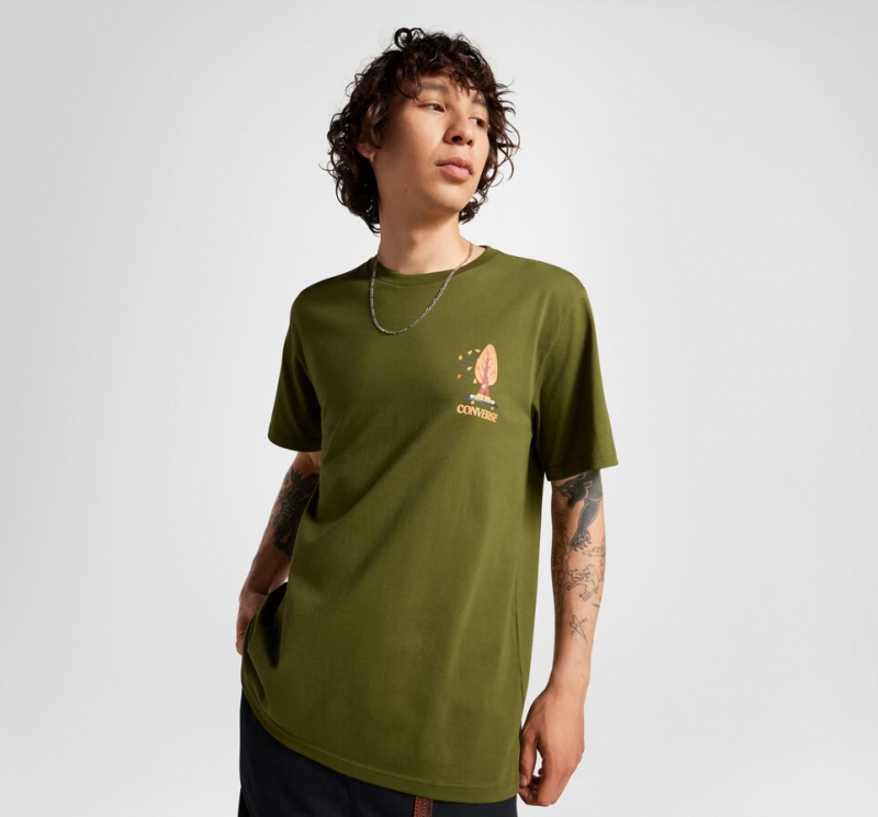 Converse All Star Tree T-shirt Groen | 095436JGR