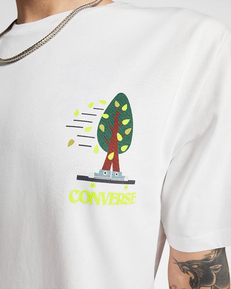 Converse All Star Tree T-shirt Wit | 290385UZE