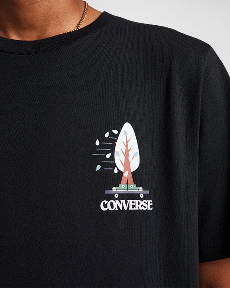 Converse All Star Tree T-shirt Zwart | 013284ASV