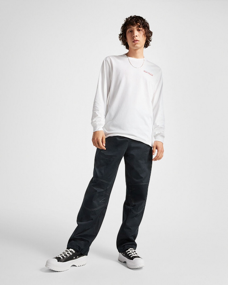 Converse All Star Winter Chill Long-Sleeve T-Shirt Wit | 290381FQT