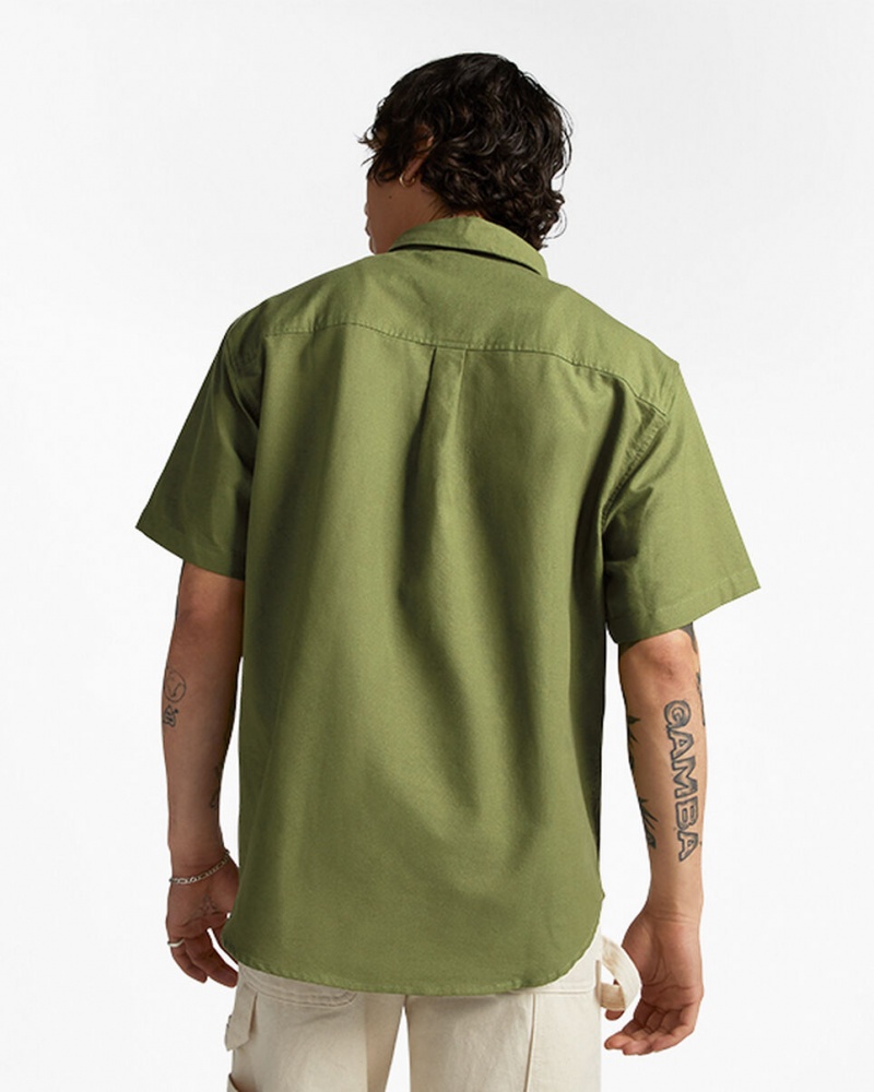 Converse Basic Woven Kort Sleeve Shirt Groen | 596417SYX