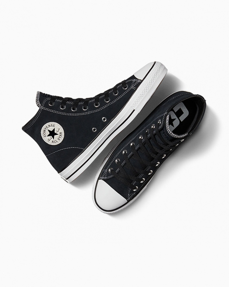 Converse CONS Chuck Taylor All Star Pro Suede Zwart Zwart Wit | 495870YDQ