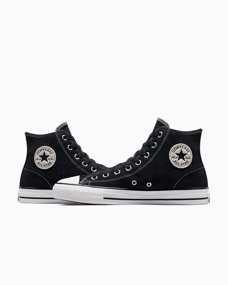 Converse CONS Chuck Taylor All Star Pro Suede Zwart Zwart Wit | 495870YDQ