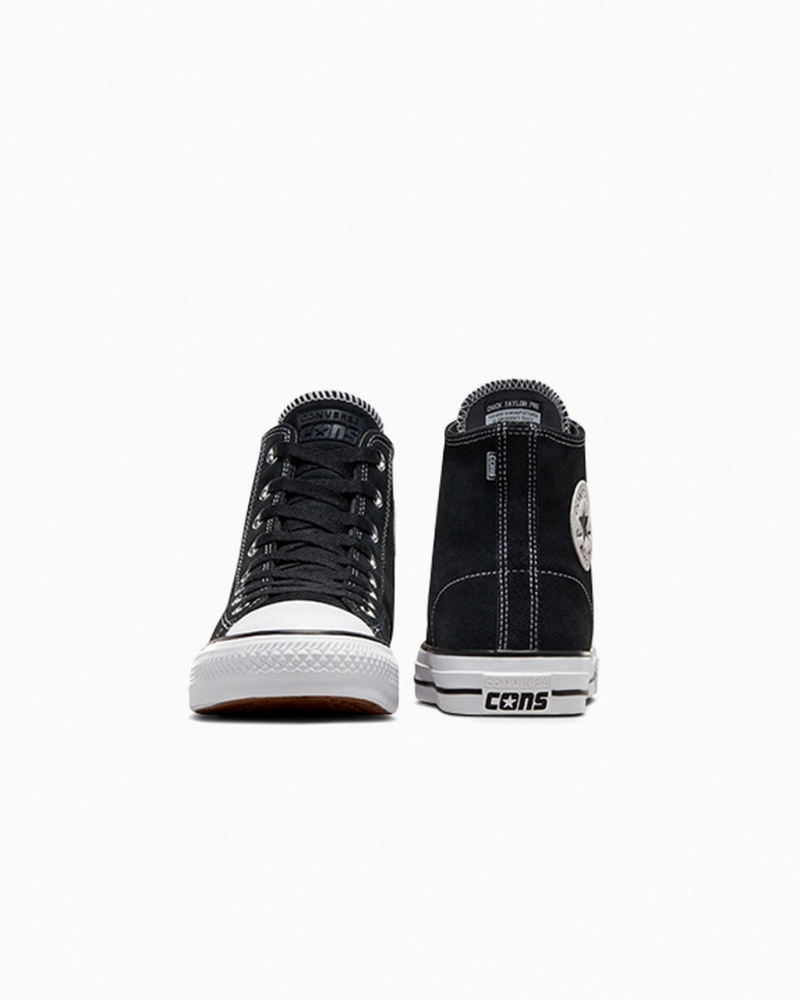 Converse CONS Chuck Taylor All Star Pro Suede Zwart Zwart Wit | 495870YDQ