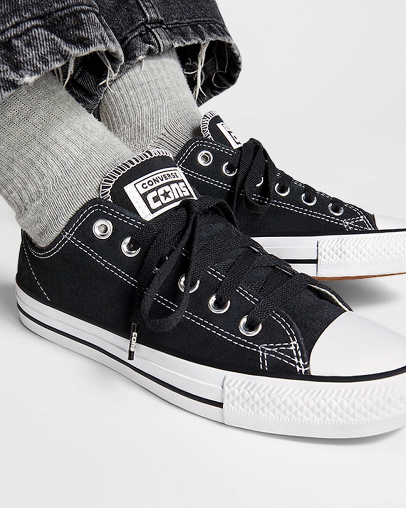 Converse CONS Chuck Taylor All Star Pro Suede Zwart Zwart Wit | 518672MHR