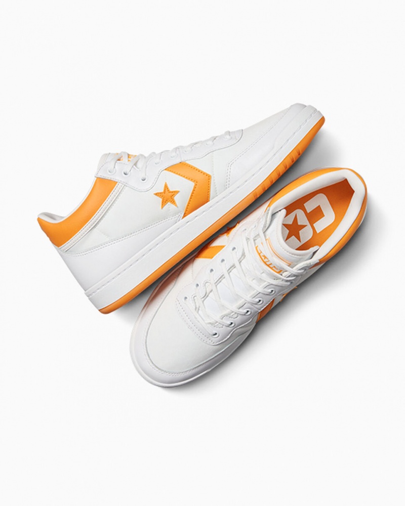 Converse CONS Fastbreak Pro Leren Wit Lichtgeel Wit | 562937SKT