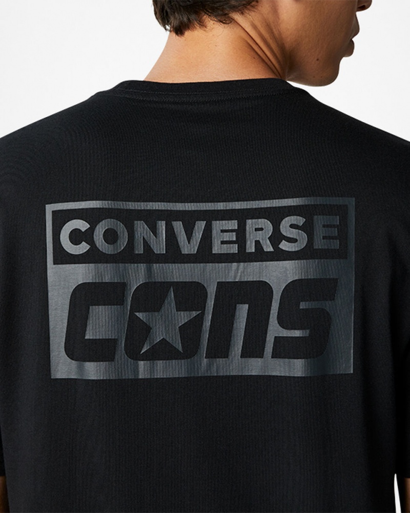 Converse CONS Grafische T-Shirt Zwart | 016253IKD