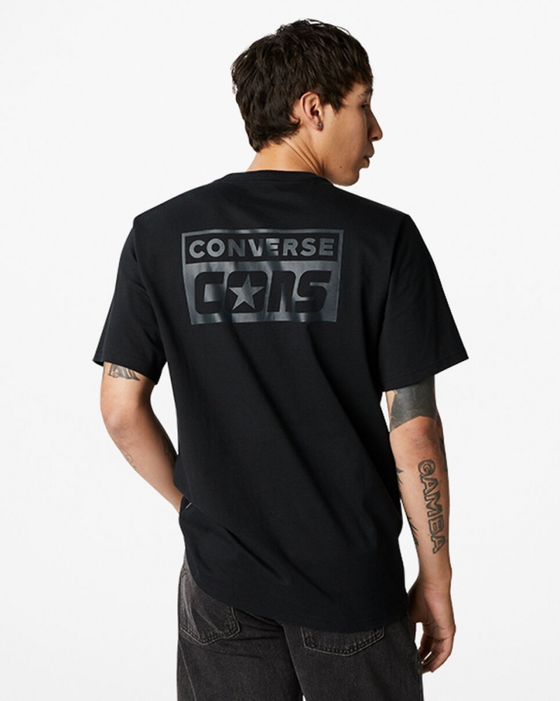 Converse CONS Grafische T-Shirt Zwart | 016253IKD