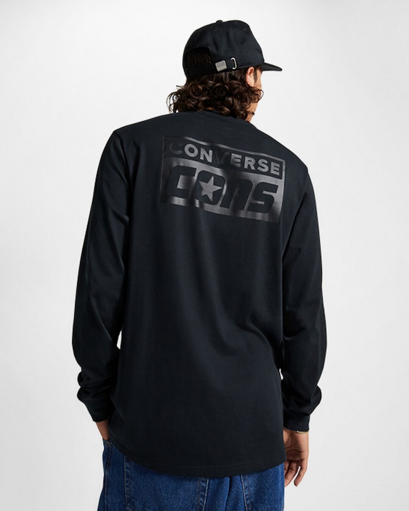 Converse CONS Long Sleeve T-Shirt Zwart | 370164ZMK