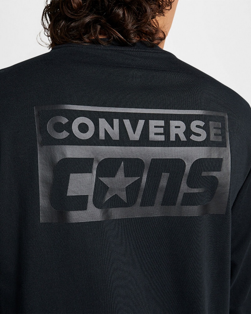 Converse CONS Long Sleeve T-Shirt Zwart | 370164ZMK