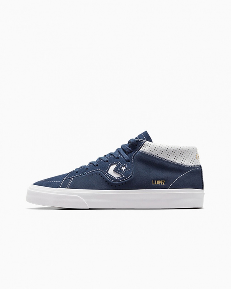 Converse CONS Louie Lopez Pro Suede Donkerblauw Wit Donkerblauw | 729608MKL