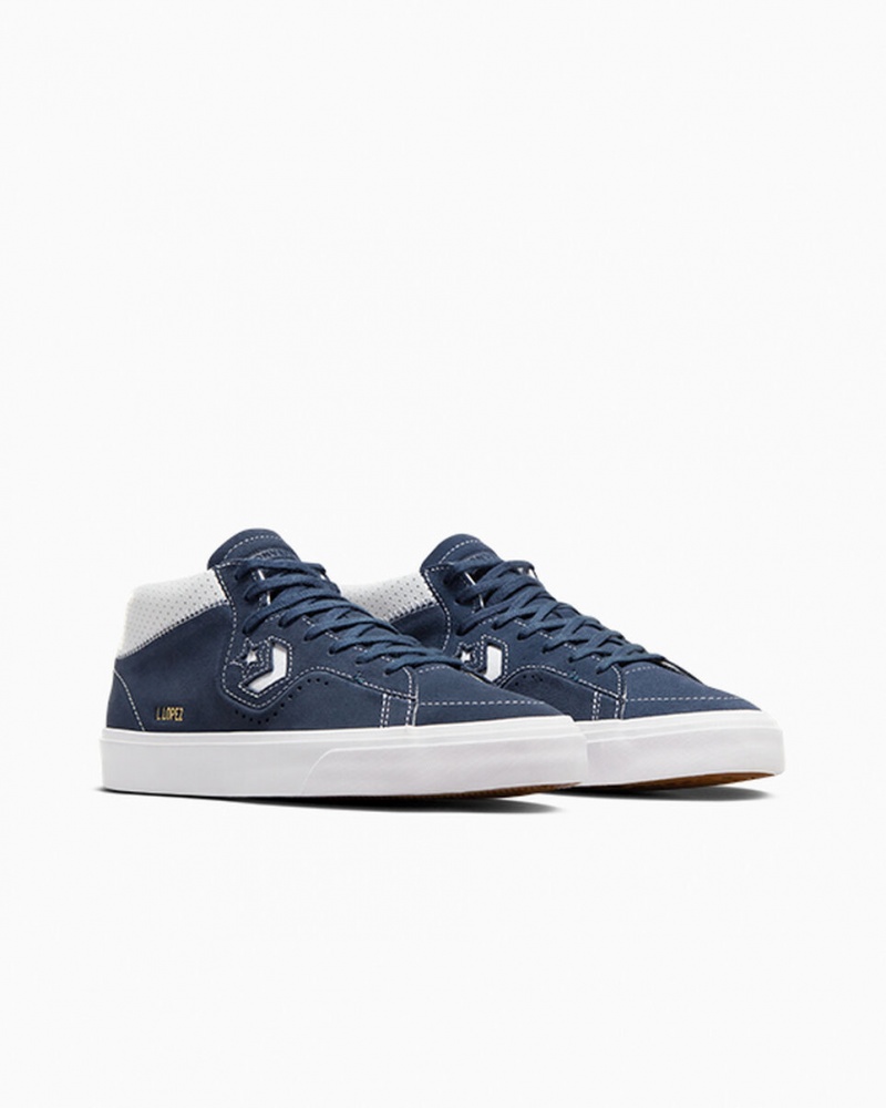 Converse CONS Louie Lopez Pro Suede Donkerblauw Wit Donkerblauw | 729608MKL