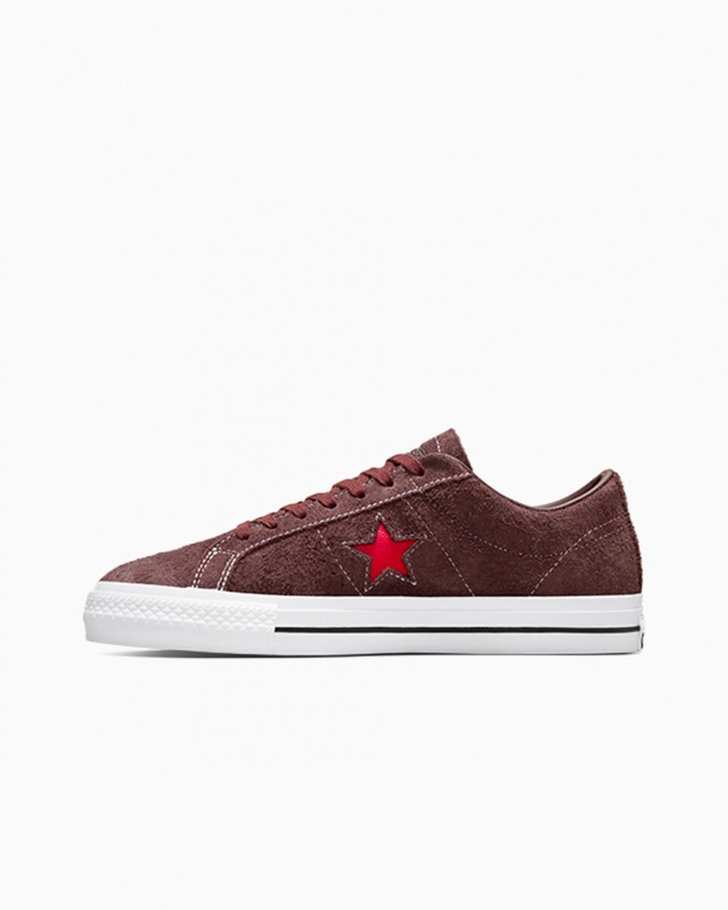 Converse CONS One Star Pro Bruin Wit Rood | 162538NDW