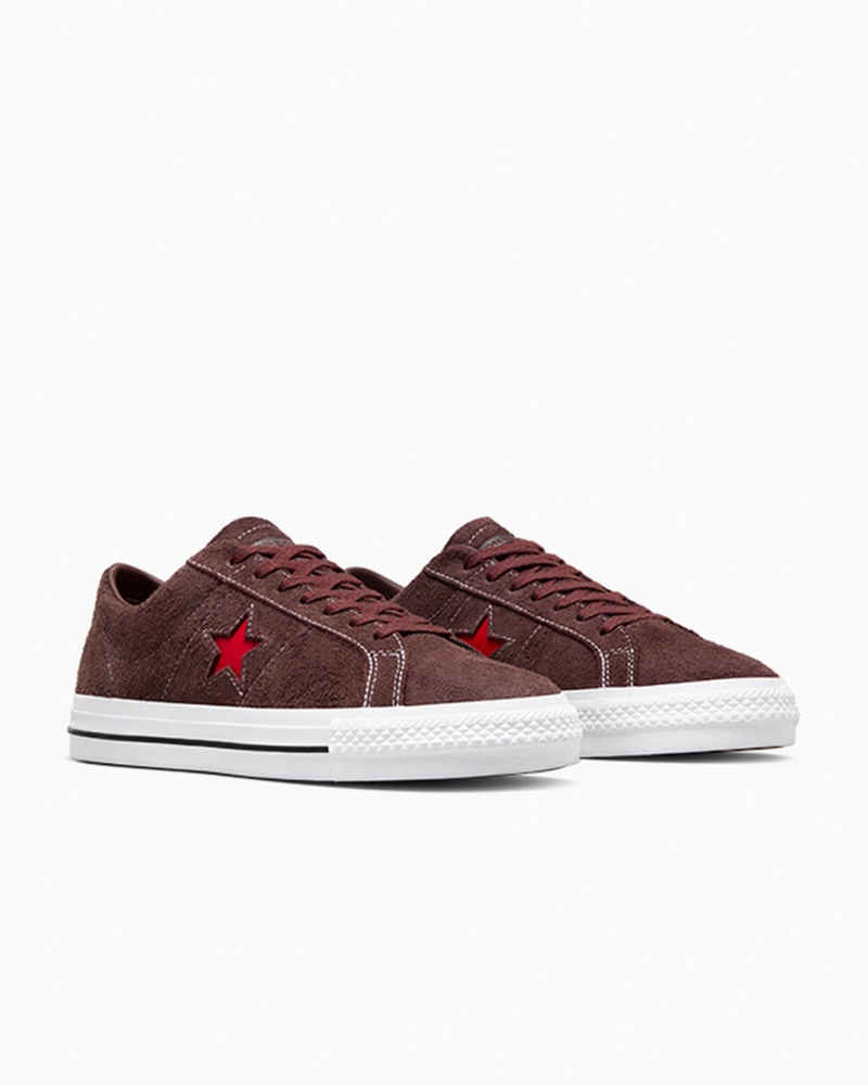 Converse CONS One Star Pro Bruin Wit Rood | 162538NDW