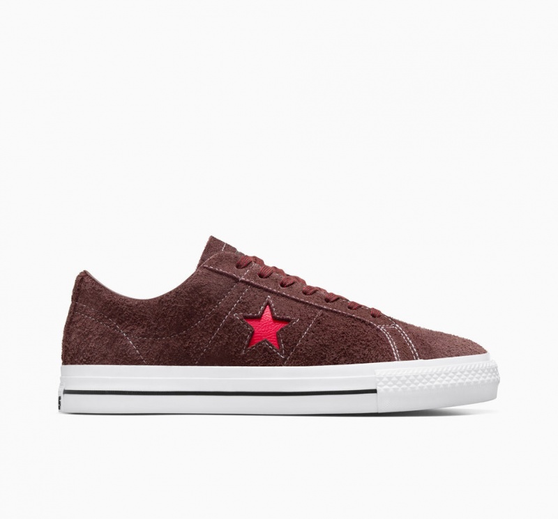 Converse CONS One Star Pro Bruin Wit Rood | 162538NDW