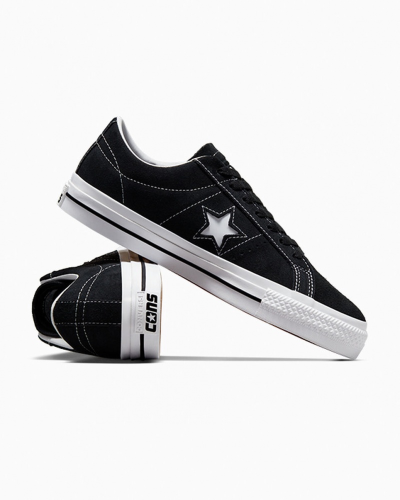 Converse CONS One Star Pro Zwart Zwart Wit | 045863UTB