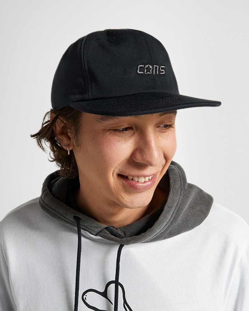 Converse CONS Six Panel Baseball Hat Zwart | 039841IRC