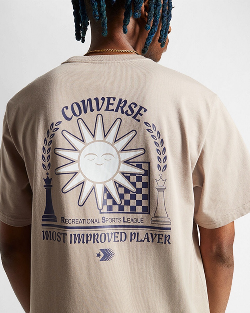 Converse Chess League Grafische T-Shirt Wonder Stone | 076954KXY