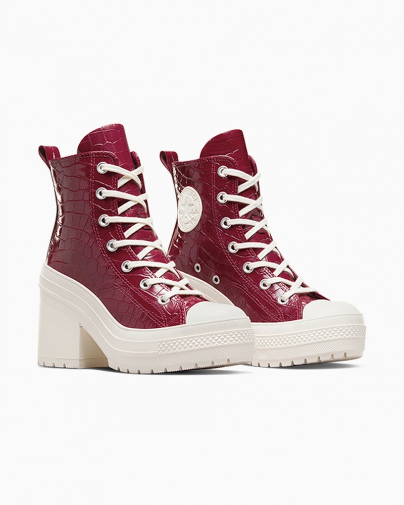 Converse Chuck 70 De Luxe Heel Embossed Cabernet / Cabernet / Egret | 714825FLM