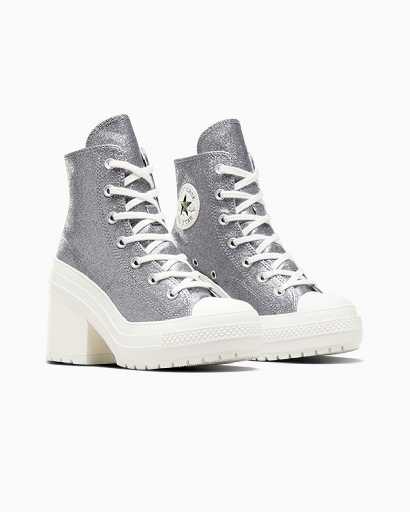 Converse Chuck 70 De Luxe Heel Glitter Zwart | 170264BLH