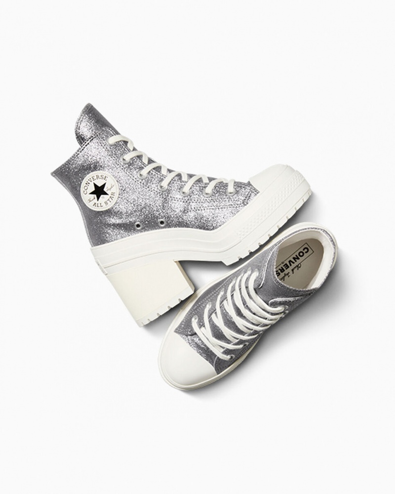 Converse Chuck 70 De Luxe Heel Glitter Zwart | 392615ABE