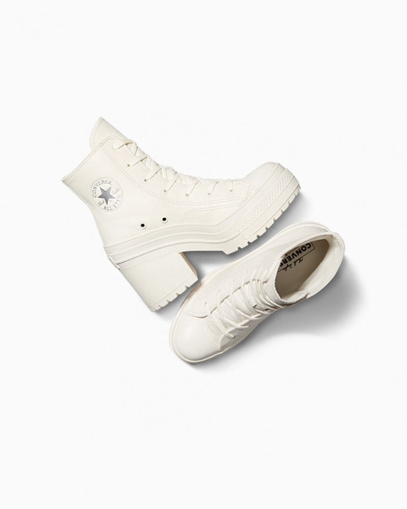 Converse Chuck 70 De Luxe Heel Leren Zilver | 561234PMJ