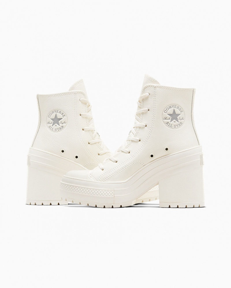 Converse Chuck 70 De Luxe Heel Leren Zilver | 561234PMJ